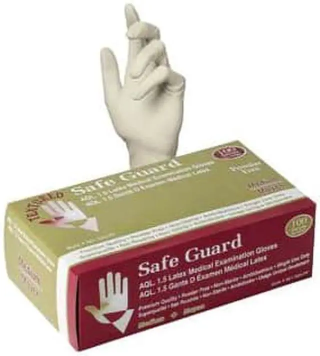 Alt view image 2 of 3 - 46I-520PF-M - GLOVES LATEX MEDIUM MEDICAL FOOD INDUSTRIAL GRADE POWDER FREE