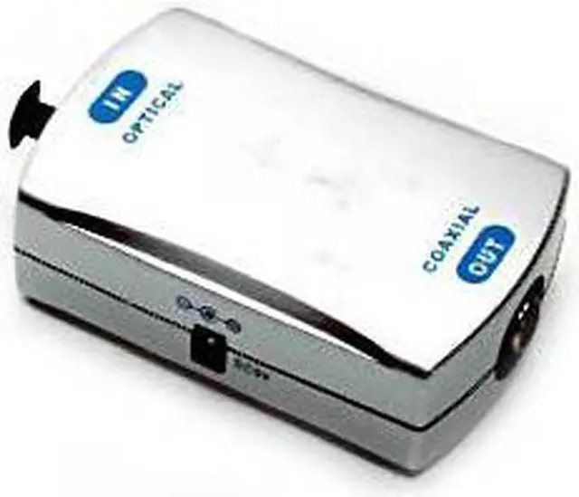 Alt view image 2 of 2 - 45-1245 - OPTICAL TO COAX(RCA) DIGITAL AUDIO CONVERTER W/9V DC ADAPTER