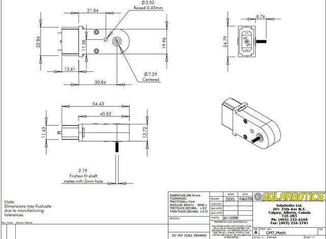 Alt view image 2 of 2 - GM7-2 - MOTOR GEAR 3-6V 160RPM GEAR RATIO 120:1 MINI 90DEG (2 pcs/pkg)