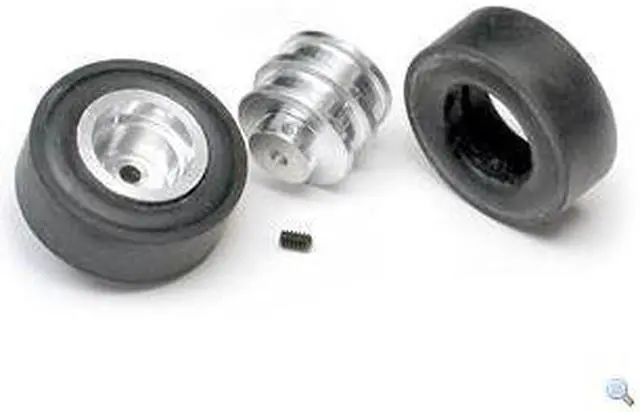 Main image of RW2-2MM-2 - WHEEL RUBBER 28-31MM DIA 11MM WIDTH 2MM AXLE (2 pcs/pkg)