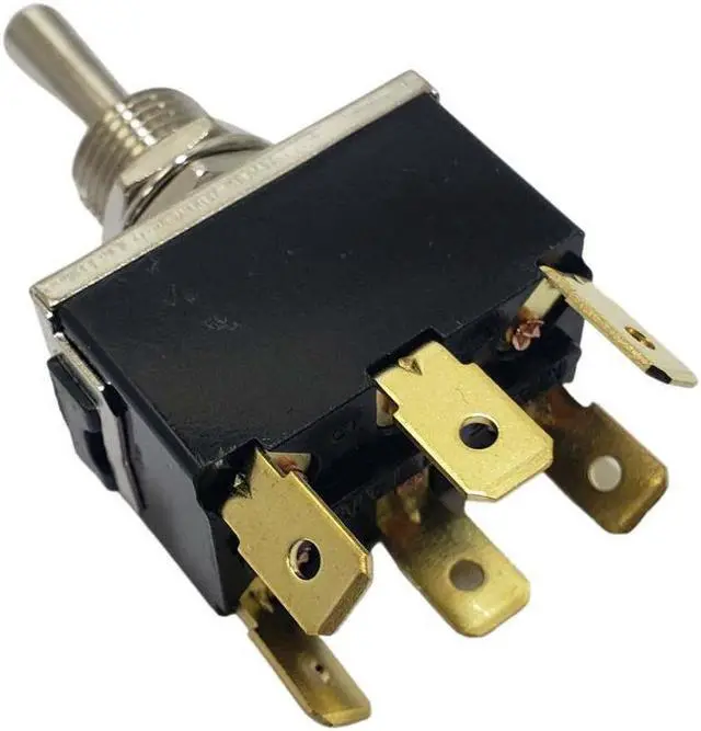 Alt view image 2 of 2 - L7A127A3B4H5 - TOGGLE SWITCH MOM 2P2T 20A (ON)- OFF-(ON) 125VAC TH QT 12MM HOLE