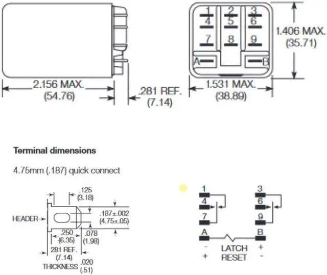 Alt view image 4 of 4 - KUL11D15S-12 - RELAY DC LATCH 12V 2P2T 10A 8P PLUGIN 10A/120VAC