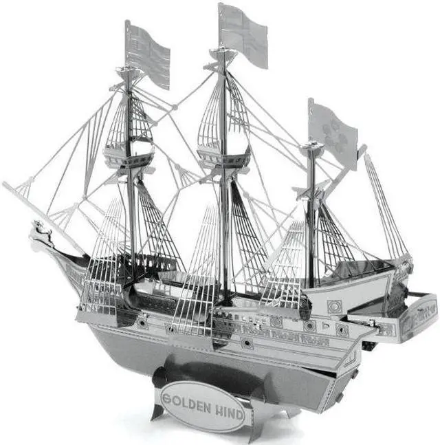 Alt view image 6 of 7 - MMS049C1 - GOLDEN HIND 3D LASER CUT MODEL 2SHEETS