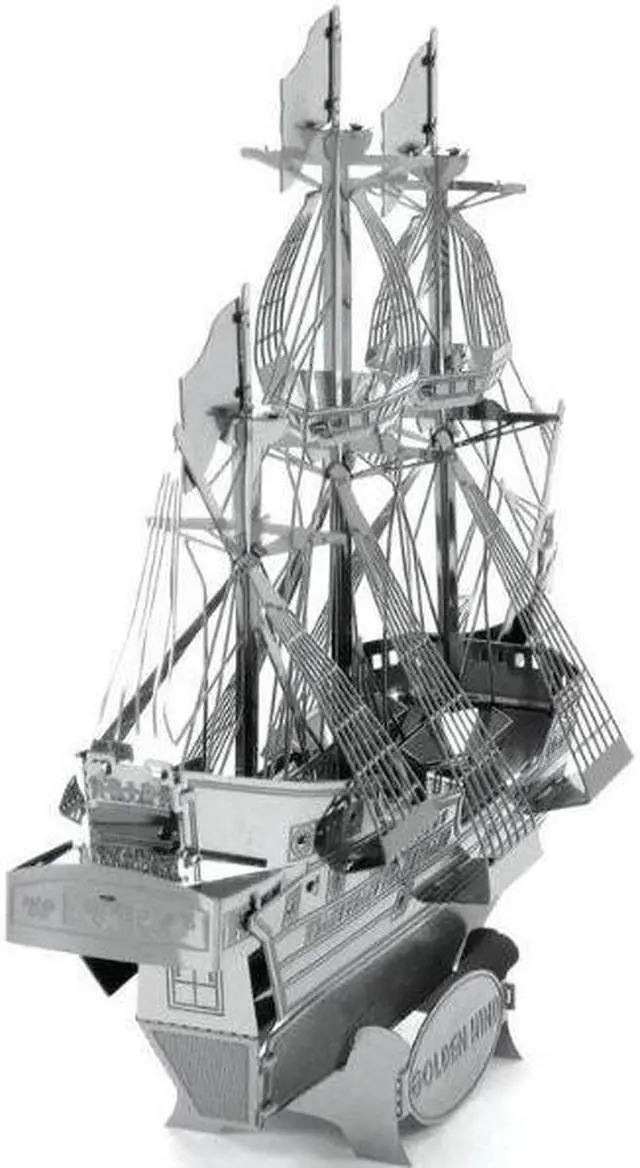 Alt view image 7 of 7 - MMS049C1 - GOLDEN HIND 3D LASER CUT MODEL 2SHEETS