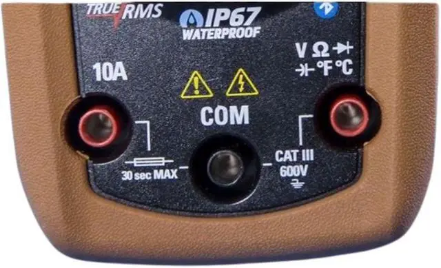 Alt view image 6 of 7 - 13070T - MULTIMETER DIGITAL 10A W/BASIC CATIII 600V TRUE RMS IP67