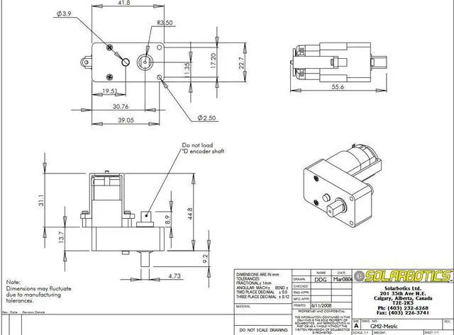Alt view image 2 of 2 - GM2-2 - MOTOR GEAR 6V 48RPM GEAR RATIO 224:1 OFFSET SHAFT (2 pcs/pkg)
