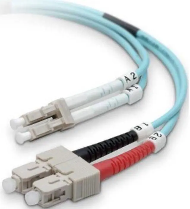 Main image of CFO10-LCSC2M - FIBER OPTIC PATCH CORD LC-SC 2M OM3 10GIG MULTI MODE DUPLEX AQUA