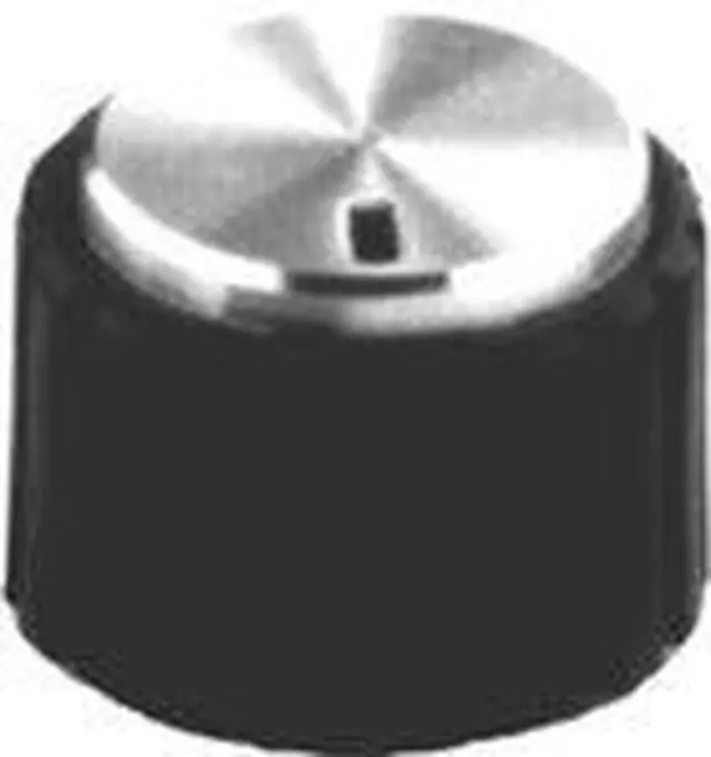 Main image of 54-122-2 - KNOB 1/4IN PLAST 15MM SCREW BLACK (2 pcs/pkg)