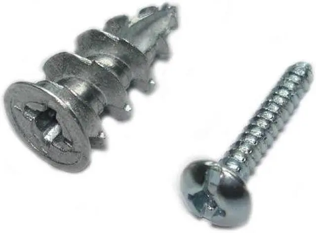 Main image of 034R - ANCHOR WALLDRILLER ZINC #6 DRYWALL 52LBS W/SCREWS 12PC/SET