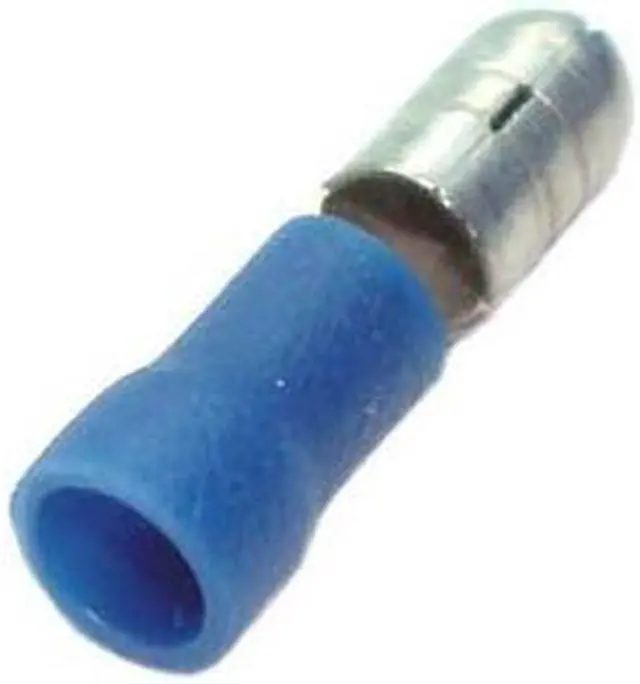Main image of 15-163M - BULLET MALE BLU 0.157IN 16-14AWG 4MM (15 pcs/pkg)