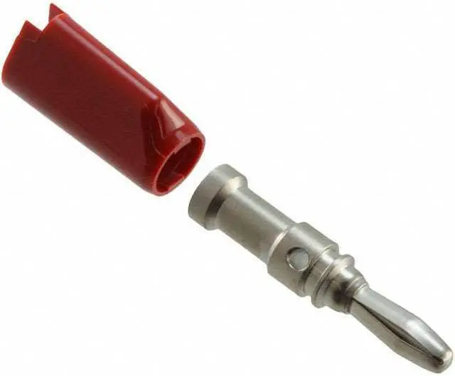 Alt view image 2 of 2 - 108-1082-001 - BANANA PLUG SOLDERLESS STD RED INSULATED STACKABLE