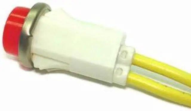 Main image of 11-2300 - INDICATOR 14V 12MM RED SNAP WIRE INCANDESCENT FLAT DOME