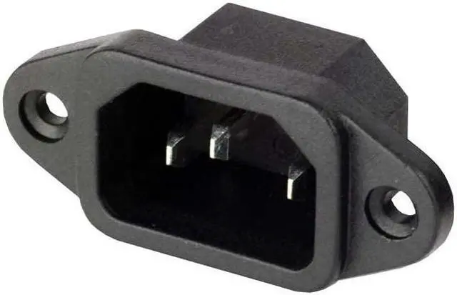 Main image of 31-045-1 - AC PLUG 3POS 15A 250V CHMT QT PLAS BLK WITH FLANGE