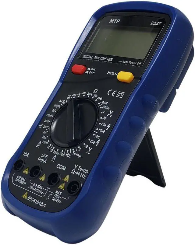 Alt view image 2 of 6 - MTP 2327 - MULTIMETER DIGITAL 10A W/BASIC TEMP RES AMP DIODE VOLT HERTZ