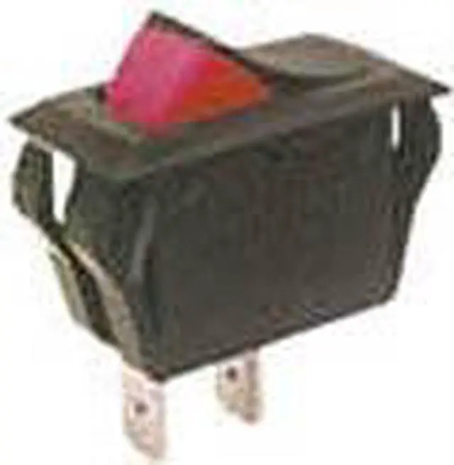 Main image of SHA-2509 - ROCKER SWITCH 1P1T 16A ON-OFF 125VAC QT 13.5X28MM ACTU BLK/RED