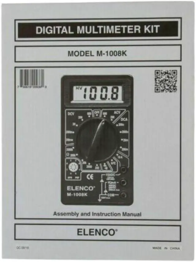 Main image of M-1008K - DIGITAL MULTIMETER KIT