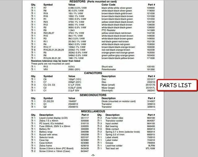 Alt view image 4 of 5 - M-1008K - DIGITAL MULTIMETER KIT