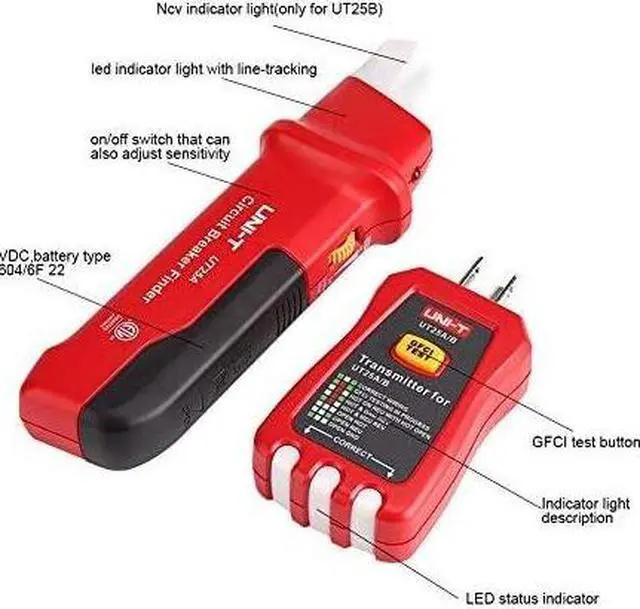 Alt view image 2 of 4 - UT25A - TESTER CIRCUIT BREAKER AC FINDER
