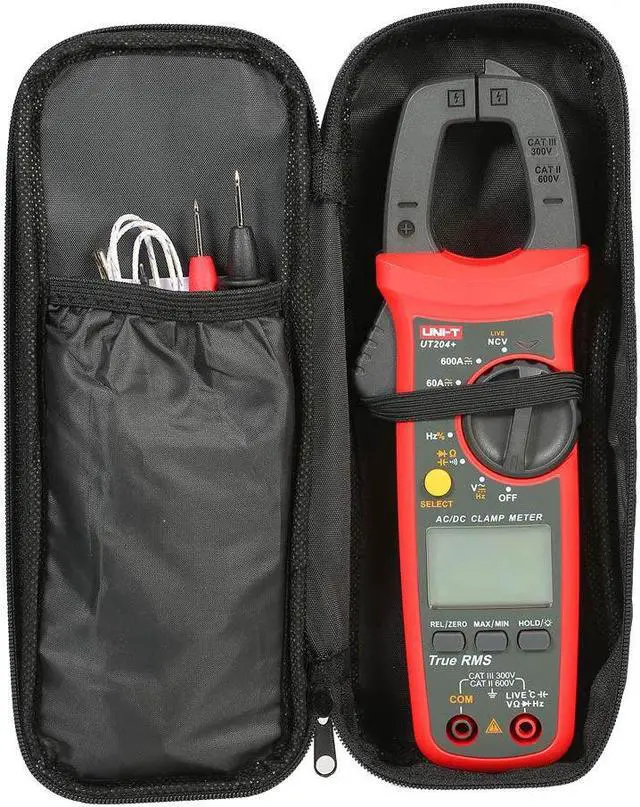 Alt view image 5 of 5 - UT204+ - MULTIMETER DIGITAL CLAMP AC/DC 600A 600V 60M 60mF -40 TO 1000C