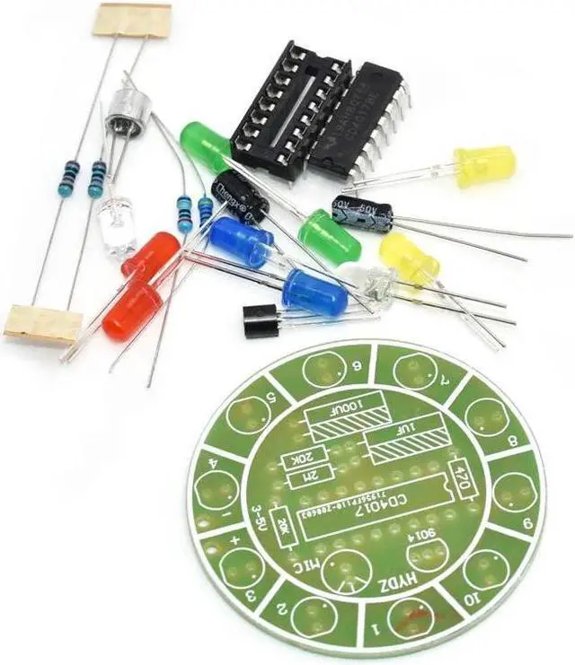Alt view image 3 of 3 - 2032-SA2 - CD4017 COLORFUL VOICE CONTROL ROTATING LED LIGHT KIT