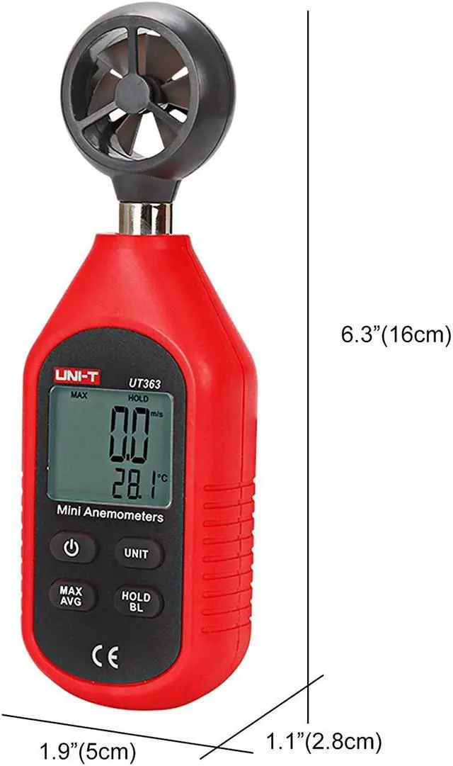 Alt view image 2 of 3 - UT363 - ANEMOMETER DIGITAL HAND HELD WIND SPEED MEASUREMENT TESTER