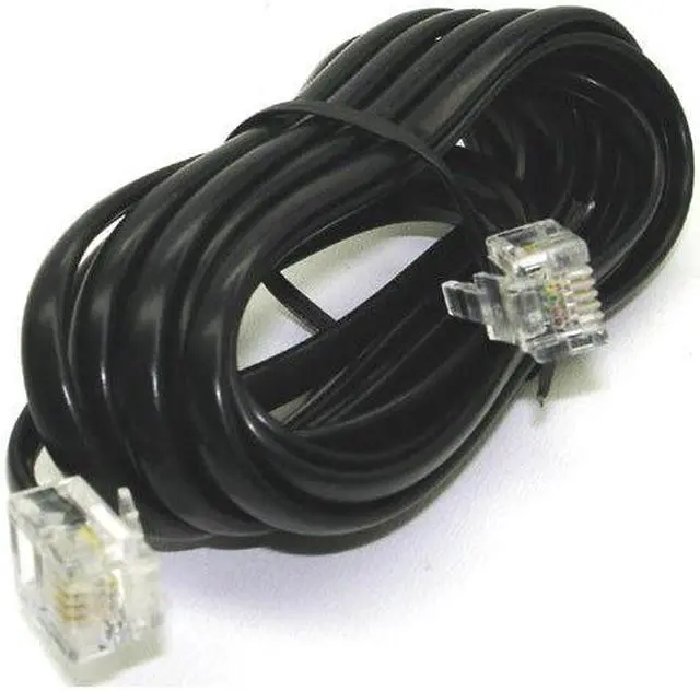 Main image of PA-109BC BLK - MODULAR CABLE 6P4C M/M 50FT BLACK