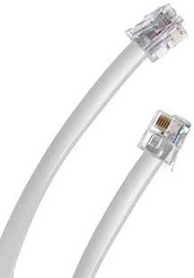 Main image of PA-109BC WHT - MODULAR CABLE 6P4C M/M 50FT WHITE