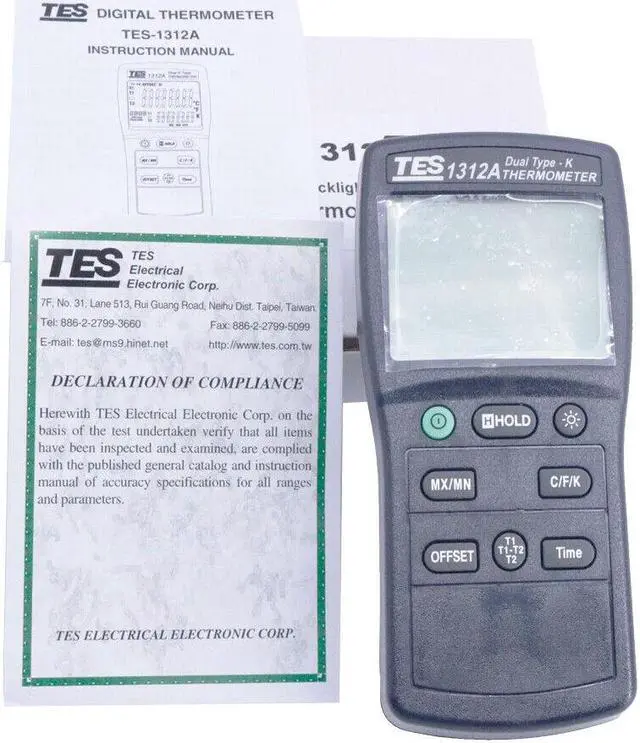Alt view image 2 of 7 - TES 1312A - DIGITAL THERMOMETER DUAL TYPE-K