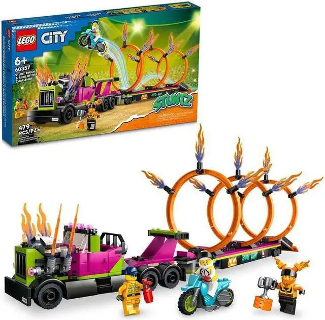 Main image of 60357 - STUNT TRUCK AND RING OF FIRE CHALLENGE-CITY 479PC/SET