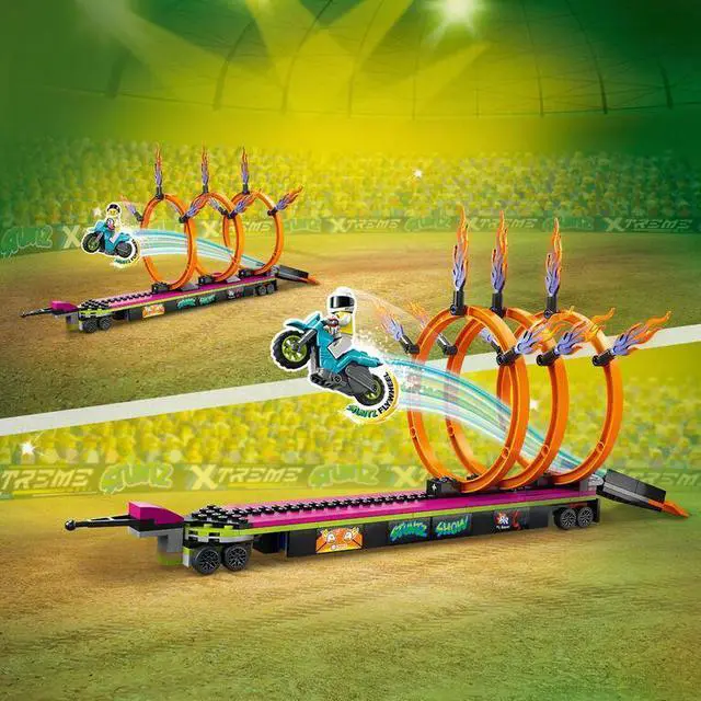 Alt view image 4 of 7 - 60357 - STUNT TRUCK AND RING OF FIRE CHALLENGE-CITY 479PC/SET