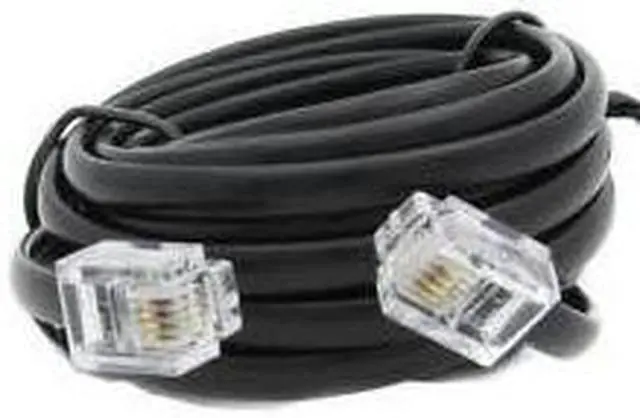 Main image of 279-0338 - MODULAR CABLE 6P4C M/M 25FT BLK