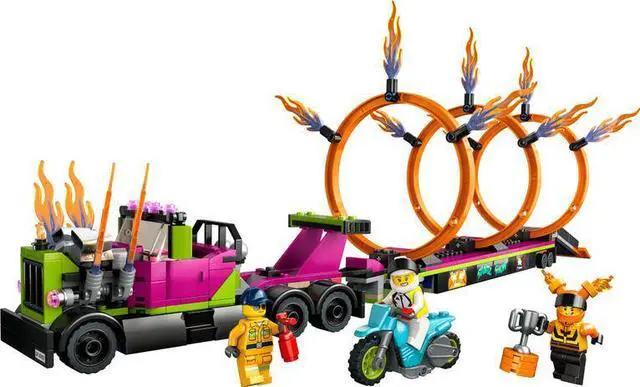 Alt view image 7 of 7 - 60357 - STUNT TRUCK AND RING OF FIRE CHALLENGE-CITY 479PC/SET