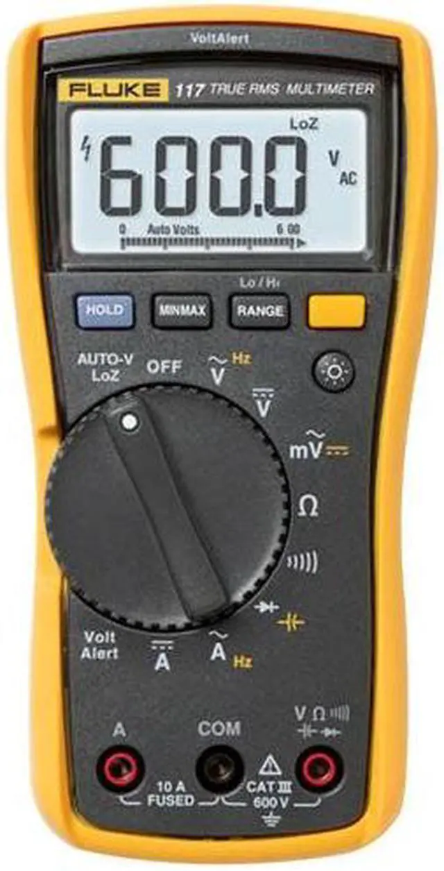 Main image of 117 - MULTIMETER DIGITAL AUTO TRUERMS. RES CAP DIODE VOLT FREQ CONTINUI