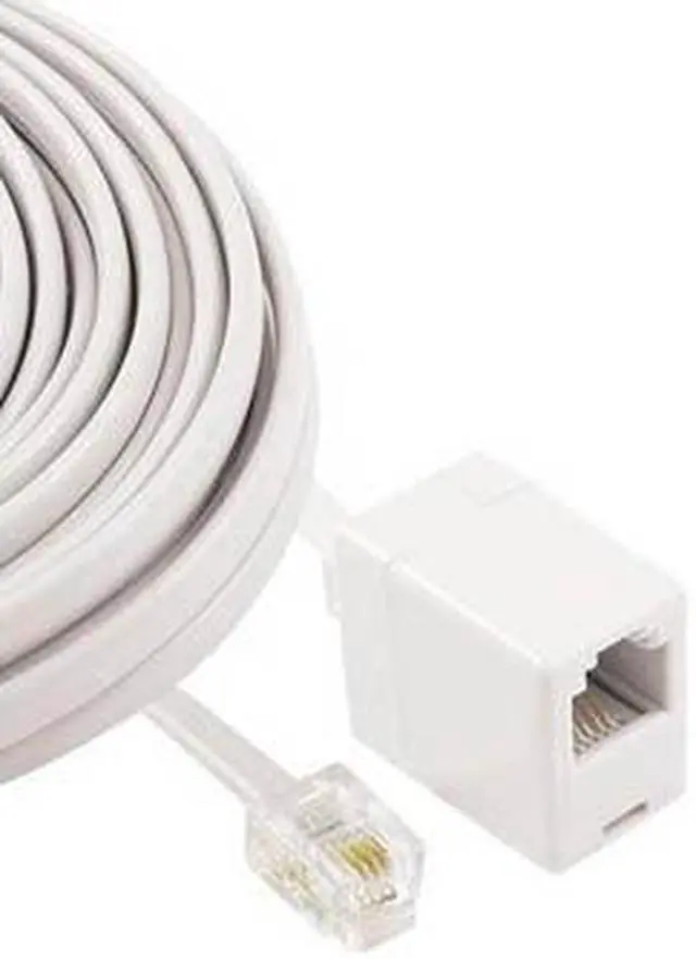 Main image of OA346WH - MODULAR CABLE 6P4C M/F 25FT WHITE