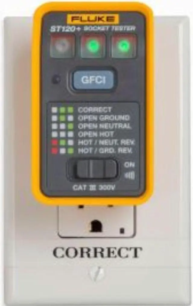 Alt view image 4 of 4 - ST120+ - TESTER RECEPTACLE GFCI WITH BEEPER