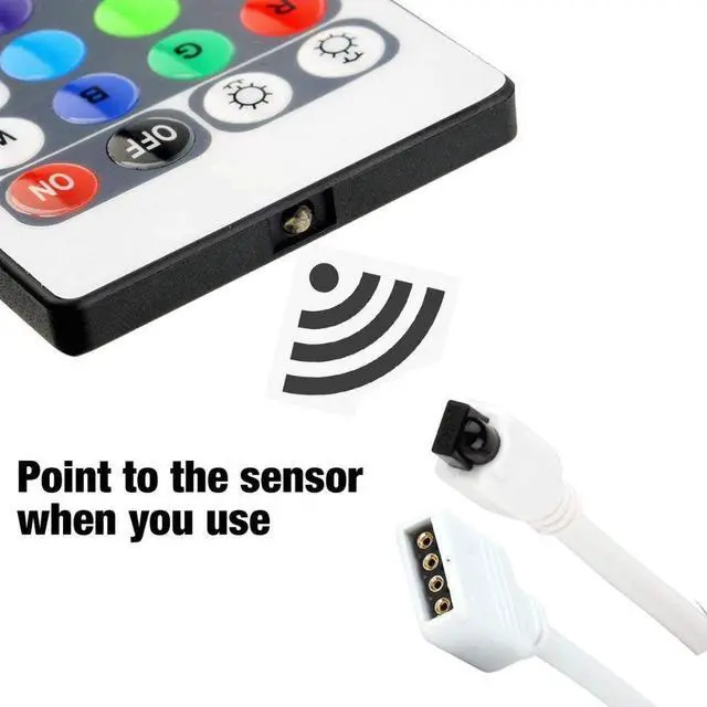 Alt view image 2 of 5 - BKZY-5254 - LED WIRELESS REMOTE CONTROLLER 44KEYS FOR RGB LED STRIPS