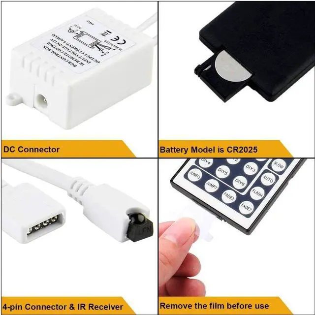 Alt view image 3 of 5 - BKZY-5254 - LED WIRELESS REMOTE CONTROLLER 44KEYS FOR RGB LED STRIPS