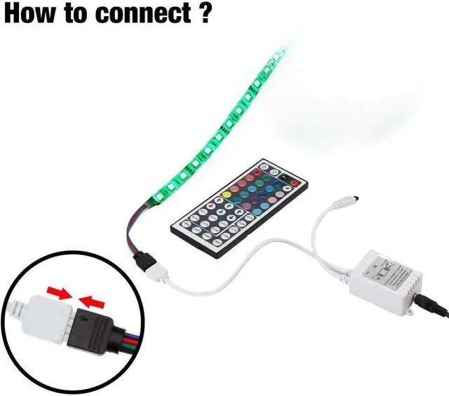 Alt view image 5 of 5 - BKZY-5254 - LED WIRELESS REMOTE CONTROLLER 44KEYS FOR RGB LED STRIPS