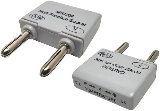 Main image of MS3202 - BANANA PLUG TO K-TYPE THERMOCOUPLE/LX/CX ADAPTER GRY