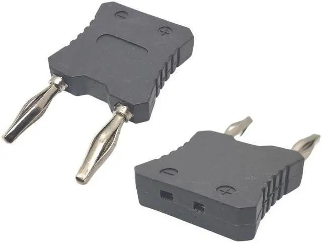 Main image of GBN-111B - BANANA PLUG TO K-TYPE THERMOCOUPLE/LX/CX ADAPTER BLK