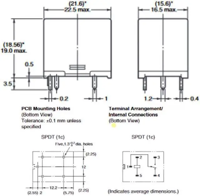 Alt view image 3 of 3 - G5LE-14-CF DC24 - RELAY DC 24V 1P2T 10A 5P PCMT 10A/125VAC/250VAC