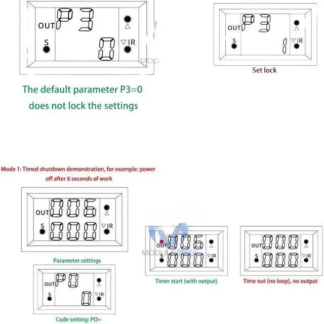 Alt view image 4 of 6 - JNCC-1958A - RELAY TIME DELAY 0-999HRS 1P1T 12vdc DUAL DISPLAY PANEL MOUNT