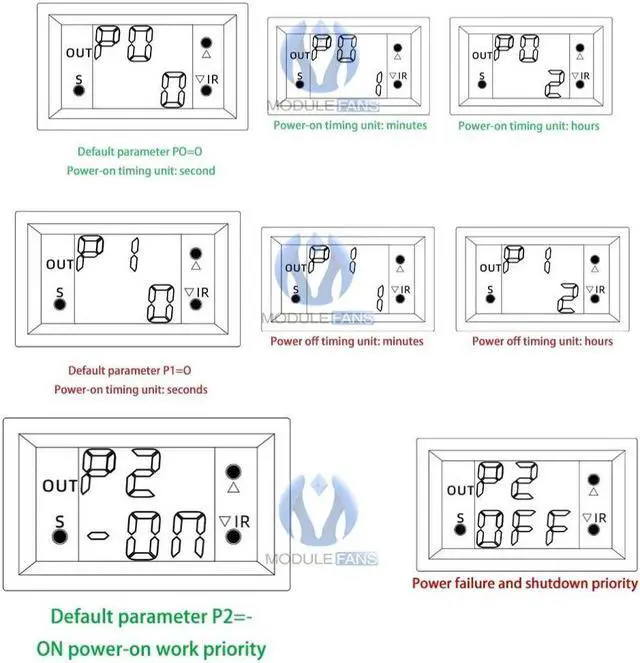 Alt view image 3 of 6 - JNCC-1958A - RELAY TIME DELAY 0-999HRS 1P1T 12vdc DUAL DISPLAY PANEL MOUNT
