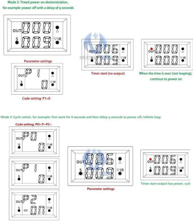 Alt view image 5 of 6 - JNCC-1958A - RELAY TIME DELAY 0-999HRS 1P1T 12vdc DUAL DISPLAY PANEL MOUNT