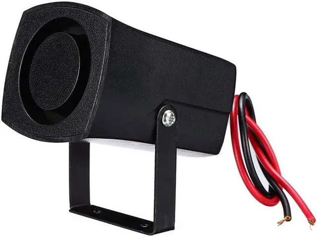 Main image of KX-5018 - SIREN 12-24V 45X40MM 120DB 5A 56MM DEEP 6TONES BLACK COLOR