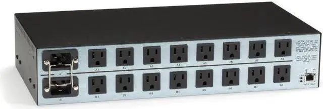 Alt view image 2 of 2 - PS569A-R2 - POWER MANAGER REMOTE RACKMOUNT DUAL CIRCUIT 15A (16)NEMA 5-15R