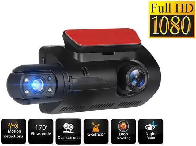 Main image of CE-DVR-H11 - DASH CAMERA 1080P DUAL LENS 3IN IPS DISPLAY OUTSIDE AND INSIDE