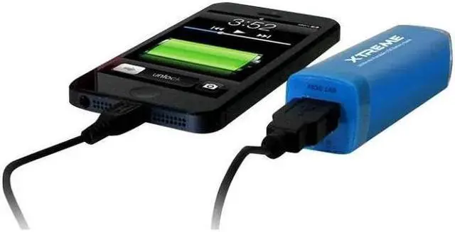 Alt view image 4 of 4 - Xtreme Cables 2600mAh Power Stick Battery Charger, Blue #88262