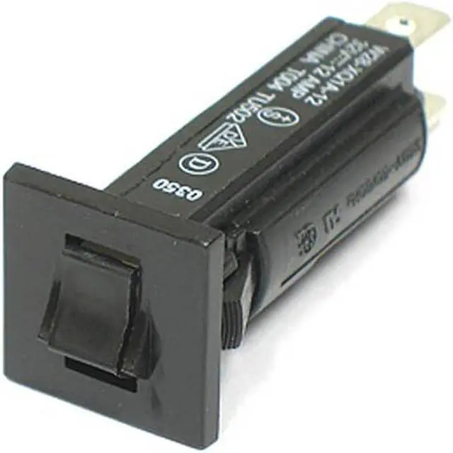 Alt view image 2 of 2 - B8005 - CIRCUIT BREAKER 5A 250VAC ROCKER CHMT 1P 16MM DIA QT 6.3MM