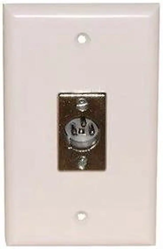 Main image of 75-714 - WALL PLATE XLR 3PL PLAS WHITE MICROPHONE CONNECTOR